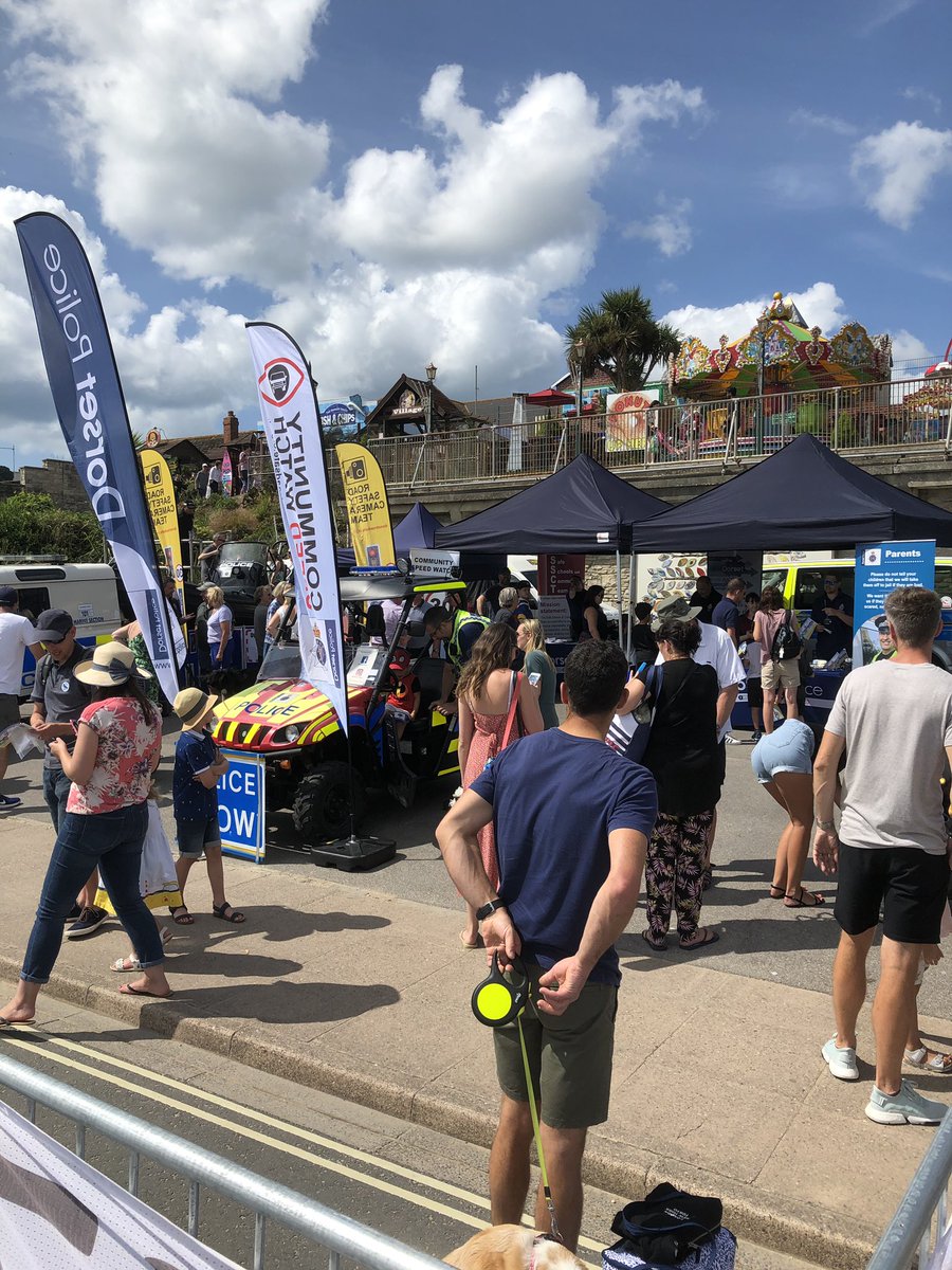 4906Sc's tweet image. Down at the beach @swanagecarnival today lots of visitors to our stand ! Come along and enjoy the lovely weather. #robocrop @perbeckpolice  #bespecial