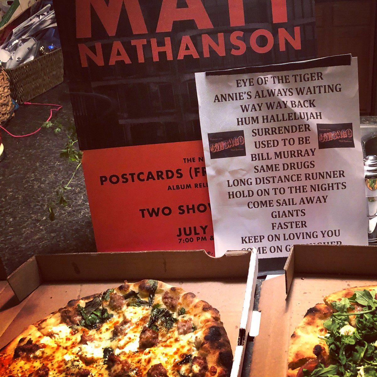 Peaceofmysole's tweet photo. @mattnathanson @evanstonspace Thanks for a great show ... and a set list!! #livingmybestlife #icandiehappy #lovelivemusic #mattnathanson #postcardsfromchicago https://t.co/PPR8NxWRet