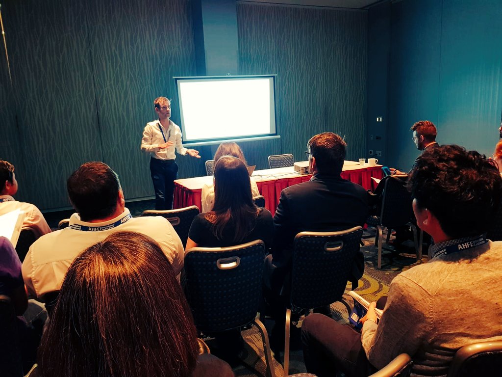 HFE_UoS's tweet photo. Our PhD student, Jed, presents his research on visual gaze during level 3 driverless control handover! #AHFE19 #Driverless https://t.co/SFRjwiFZfY