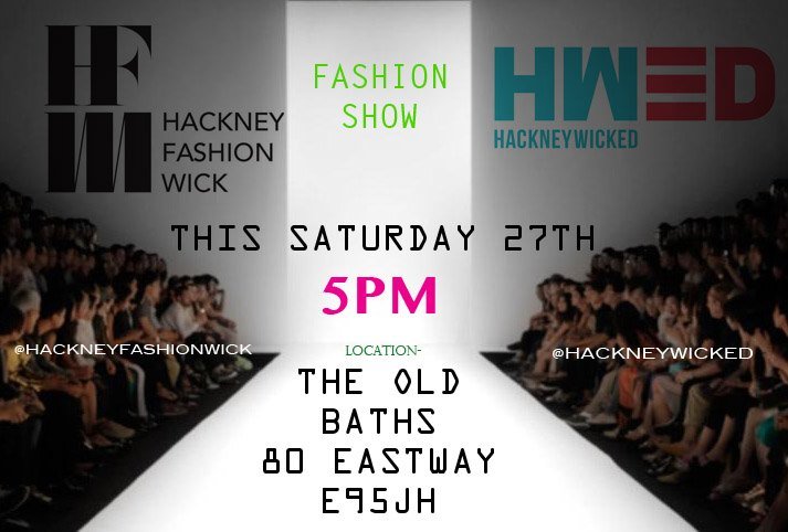 Hackney WickED (@hackney_wicked) on Twitter photo Hackney Fashion Wick Show for Hackney Wicked Festival at <a href="/TheOldBaths/">The Old Baths</a> today at 5pm! Don’t miss it!!! facebook.com/events/the-old… #hwed19 #hackneyfashionwick Hackney Fashion Wick Show for Hackney Wicked Festival at <a href="/TheOldBaths/">The Old Baths</a> today at 5pm! Don’t miss it!!! facebook.com/events/the-old… #hwed19 #hackneyfashionwick