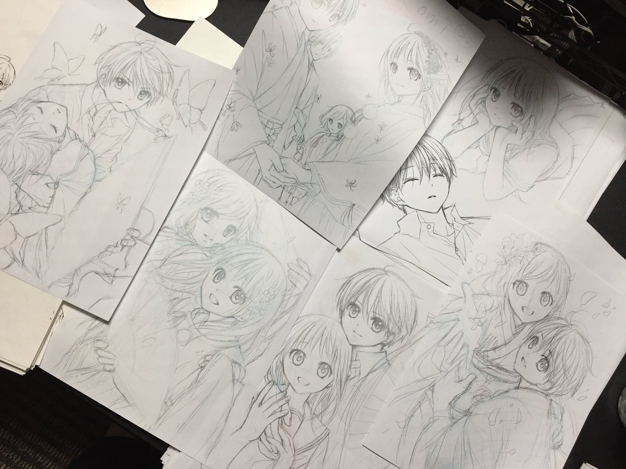 くまがい杏子 チョコヴァン 在 Twitter 上 あやかし緋扇のカラー下絵が出てきた ｮw T Co Boafgq0trb Twitter