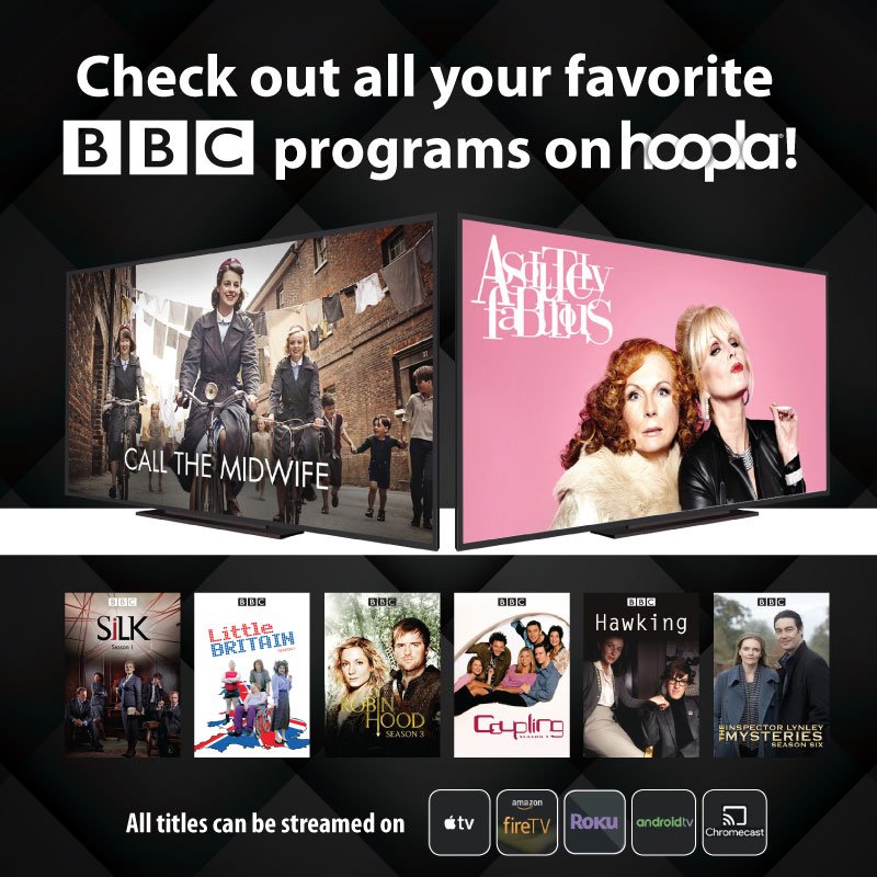 a dollage of different promo posters featuring popular BBC Tv shows