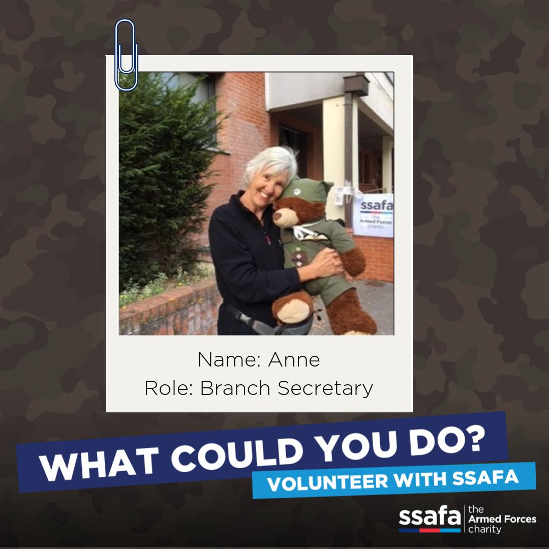 SSAFA's tweet photo. We enjoy thanking our volunteers and highlighting the special and incredible work that individuals do, especially when we see those going above and beyond. This week, we would like to say thank you to our volunteer of the week. Anne, from SSAFA Staffordshire. https://t.co/dBSKueOagb