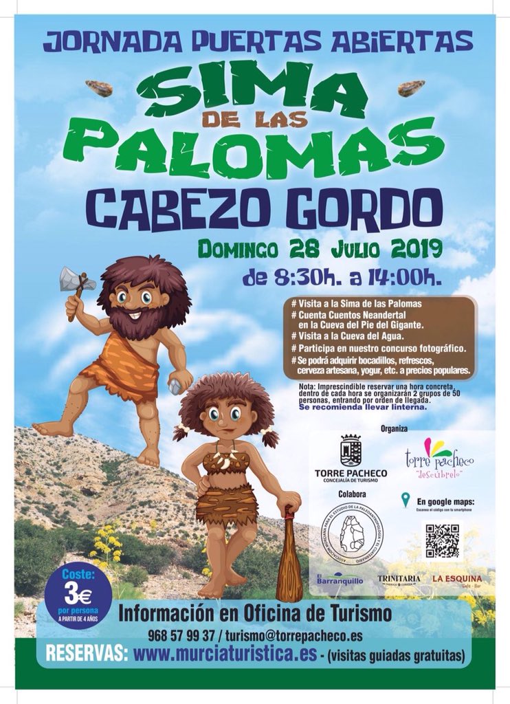 NeanderPaloma's tweet photo. Domingo completito mañana en el Cabezo Gordo "la montaña neandertal" de #TorrePacheco. ¡Por la mañana Jornada de Puertas Abiertas del yacimiento Sima de las Palomas y por la noche a las 22:00h concierto! https://t.co/m8GrPs7tHo