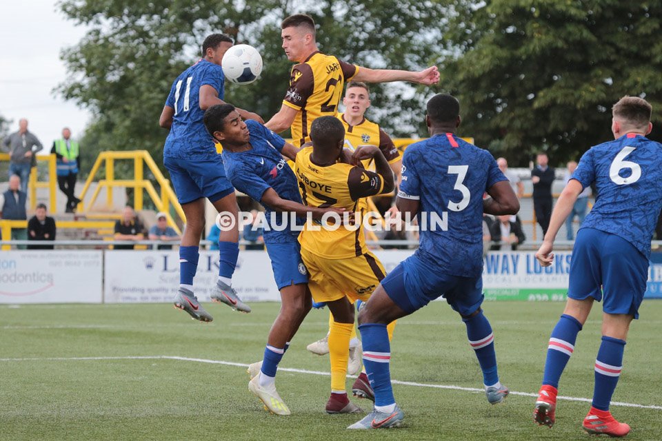 1-1: @aaronnjarviss rises to head in @suttonunited's equaliser against @ChelseaFC's U23s: