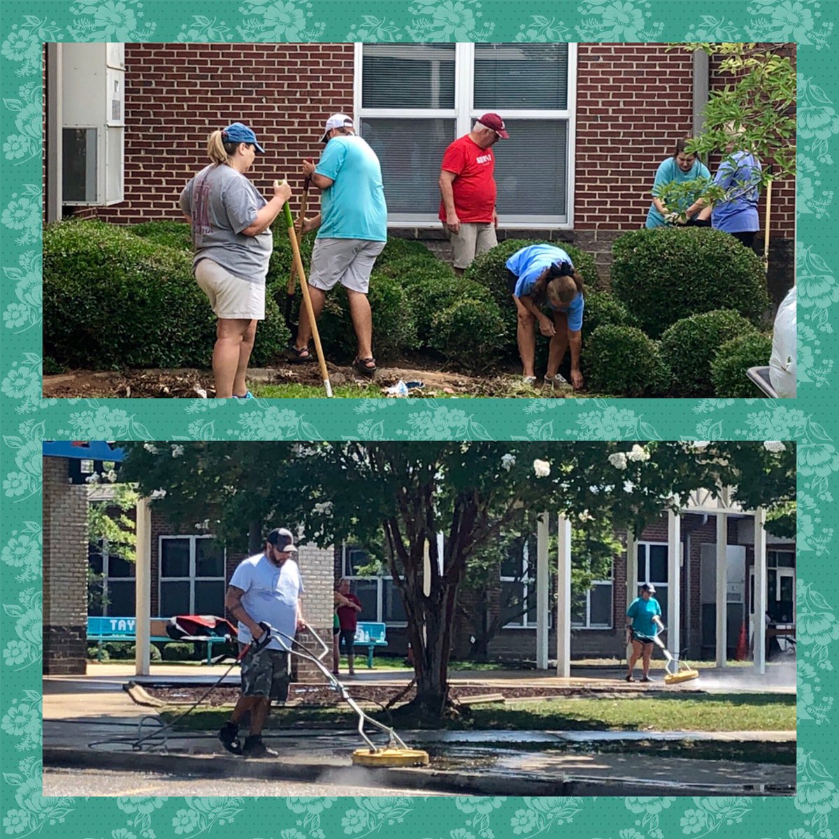 alnickrose's tweet photo. Had a great turnout at our @TaylorvillePri1 Beautification Day! Almost have campus ready for our scholars! Join us next Saturday to tackle the playground! #TaylorvilleGrown #TCSSLearnGrowAchieve https://t.co/LbRJ4SGsJ5