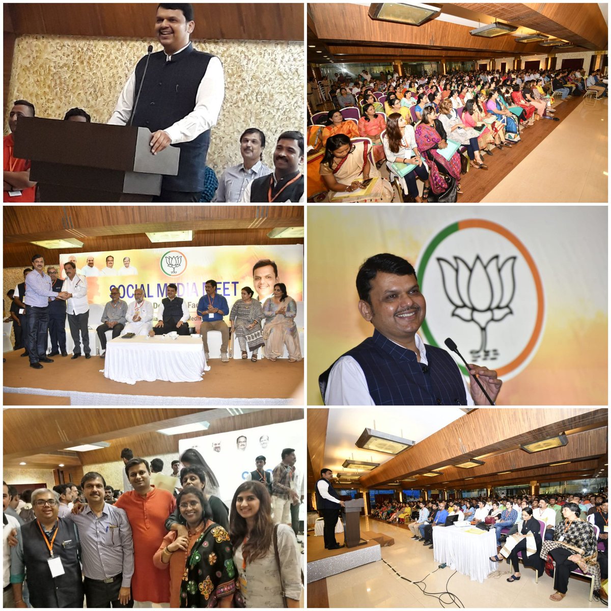 vidyutkaji's tweet photo. #MahaCMMeetsSM
Today at interactive meet #HonCM @Dev_Fadnavis ji in full form setting up new narratives for #SocialMedia
encouraging enthusiastically to volunteers from allover State in packed hall
Special thanks BJMM SM @MrsGandhi @BJP4Maharashtra @BhatkhalkarA @CAPratikKarpe https://t.co/x52Sgk9Mv9