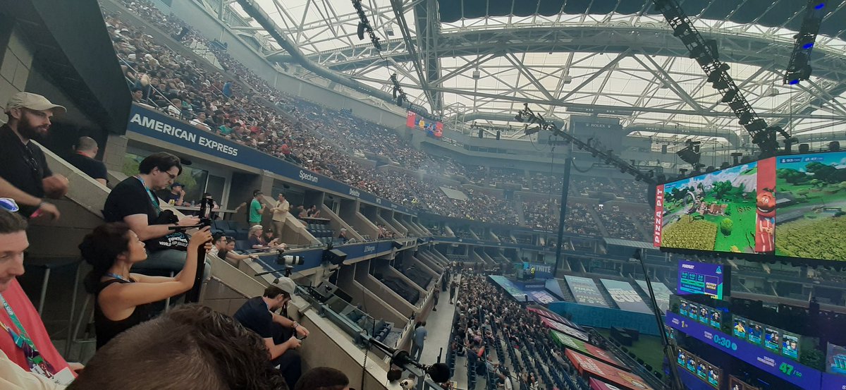 FionnOnFire's tweet photo. The crowd at the start of the Fortnite World Cup Finals

Guesstimating over 10,000 in the building https://t.co/MSYiTi55wP