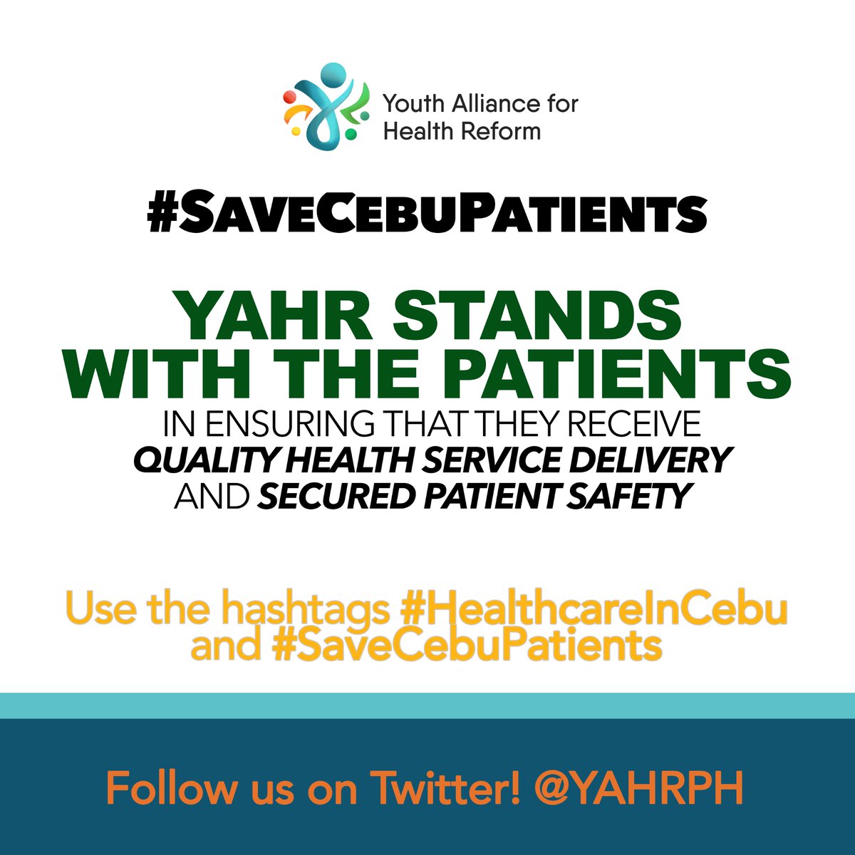 YAHRPH's tweet photo. YAHR stands with the patients in ensuring that they receive quality health service delivery and secured patient safety. With the various advantages, disadvantages, and government issuances related to contractualization,
(1/2)
#SaveCebuPatients #HealthcareInCebu https://t.co/yZsCbLUO6W