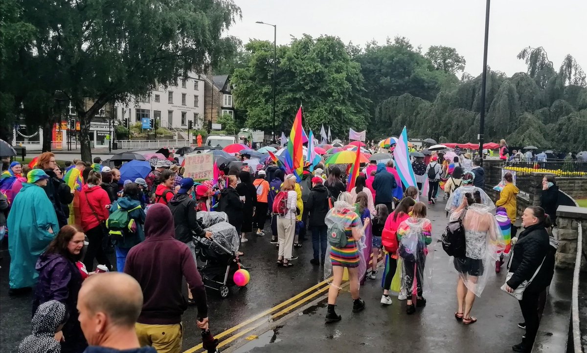 rrswift's tweet image. It rained on the parade, but hey! #SheffieldPride