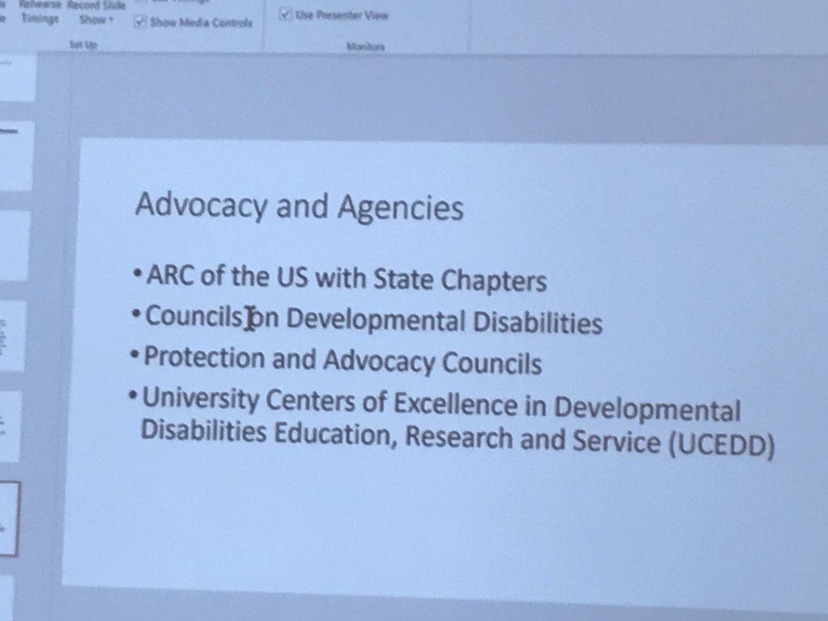 RarePOV's tweet photo. Advocacy organizations & agencies that can help individuals with disabilities & their families navigate the process to get government benefits include @TheArcUS & Councils on Development Disabilities. Great info at @angelman conference! #knockoutAS https://t.co/hLF5PZ6Kjj