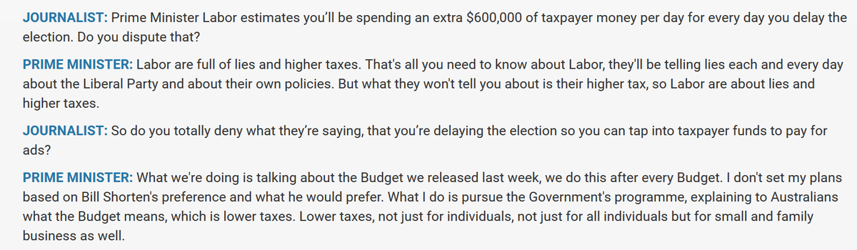 Anyone done the numbers on how much public money was spent on ads promoting the Libs in the lead up to #ausvotes2019 yet #auspol?

I note Morrison refused to answer the question.