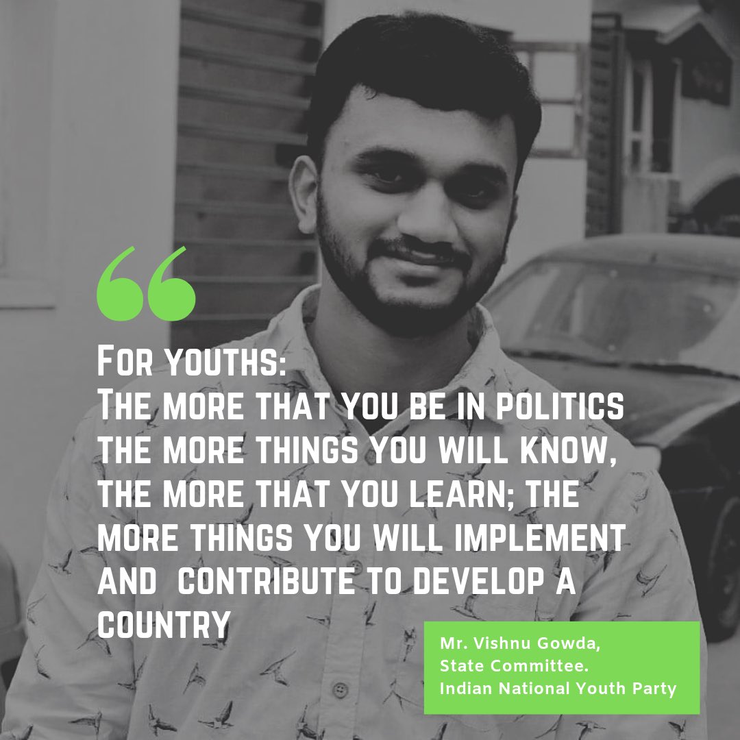INYParty's tweet photo. The More that you be in Politics , The more things you will know .! #INYP #YouthInPolitics #YouthCanLead https://t.co/7IOLuZgyfm