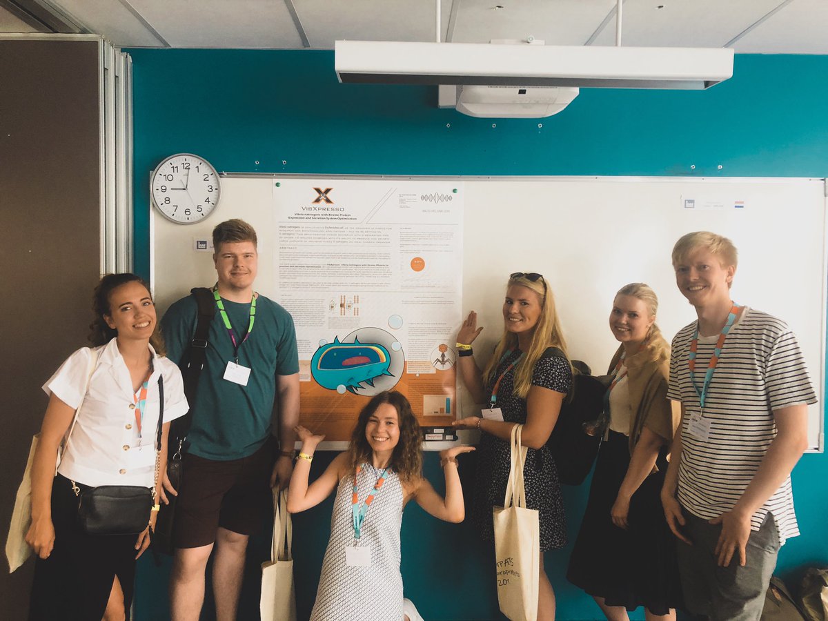 AaltoHelsinki's tweet photo. Our team presenting our project &amp; our poster🤩 Nothing beats getting positive feedback about the hard work we have put in. Thank you @iGEM_Pasteur @iGEMParisSaclay @iGEM_IONIS @iGEM_Evry for organizing the meetup! #inparismeetup https://t.co/on2JT5i1Ox
