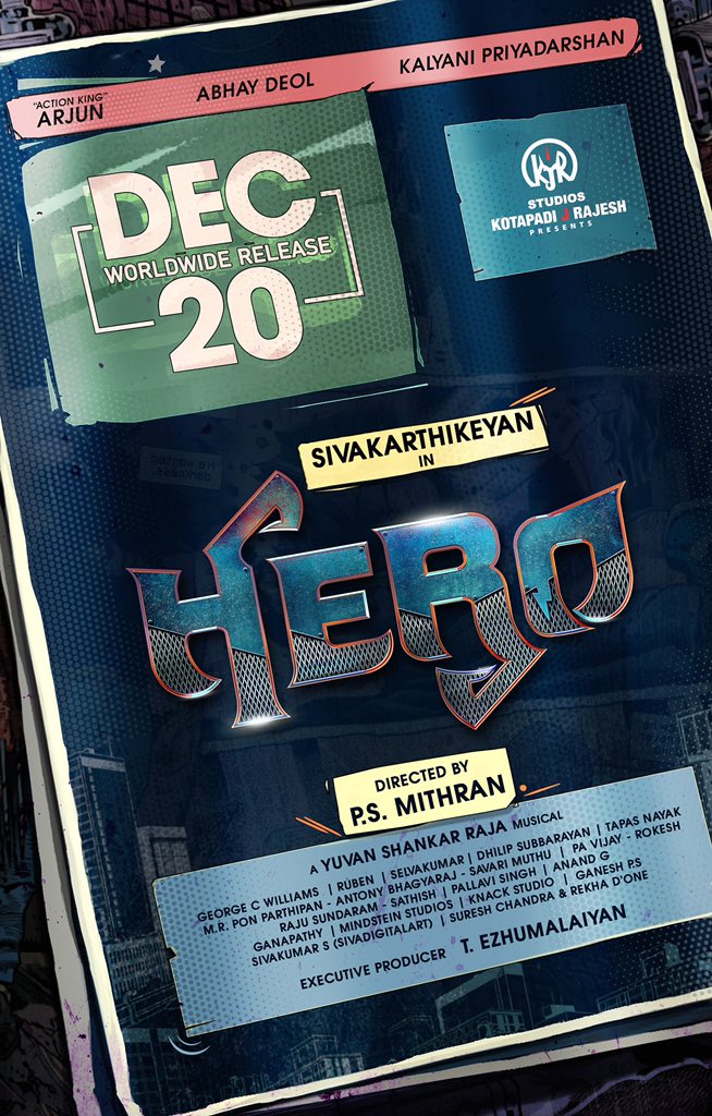 kalyanipriyan's tweet photo. #HeroTitleDesign &amp; #HeroReleaseDate  !
See you all soon🤗
#HeroFromDec20th https://t.co/EDEHi7ljdT