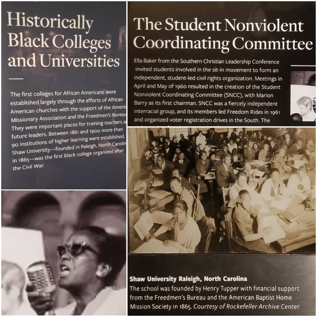 ShawUniversity's tweet photo. Our legacy and contribution to HBCU history and the Civil Rights movement is on full display at the National Museum of African American History &amp; Culture in Washington, DC. We are still making history! 
#ShawU
#HistoryMakers
#HBCUStrong
#ThisIsShawU https://t.co/5TQiICmV1x