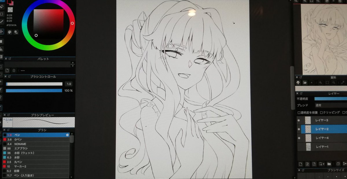 ごりごり描いてる✏️
今日はここまで～～ 
