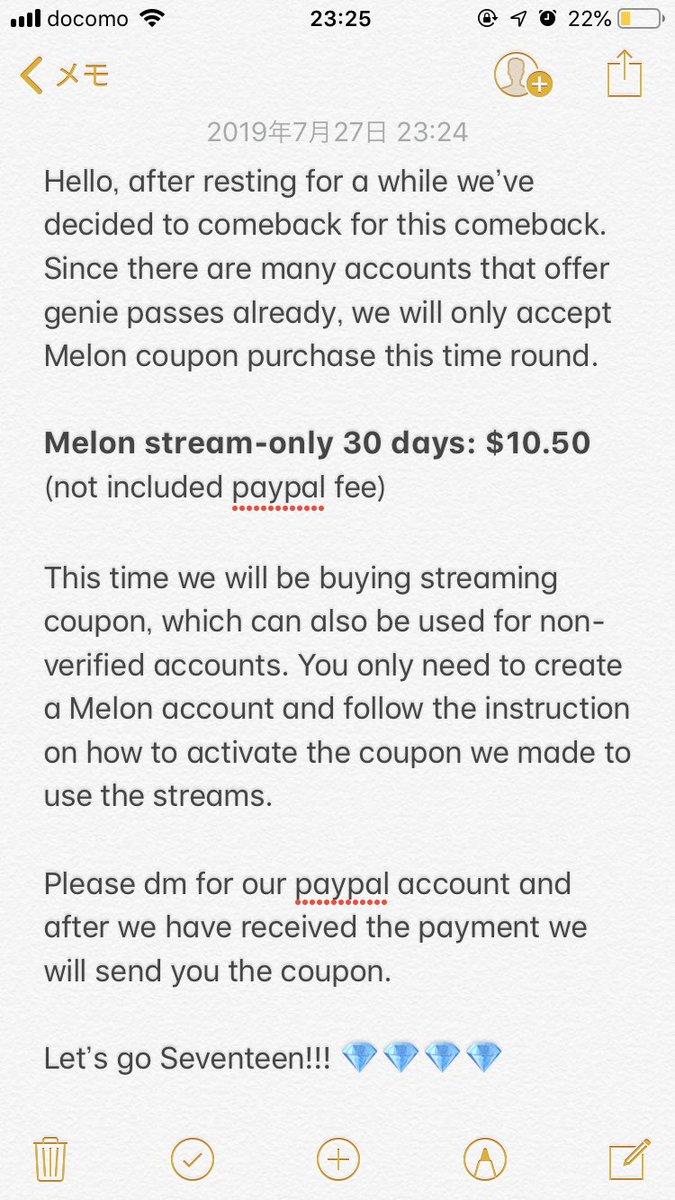 kimbapkiddingvn's tweet photo. We are back!!!
This comeback we will help Carats to buy Melon stream coupon for 30 days.
Please dm us for payment and coupon!
Let’s fight for Seventeen!! #KKStream #Seventeen #Melon
💎💎💎💎💎💎💎💎💎💎💎💎💎 https://t.co/ujVVg1wpYf
