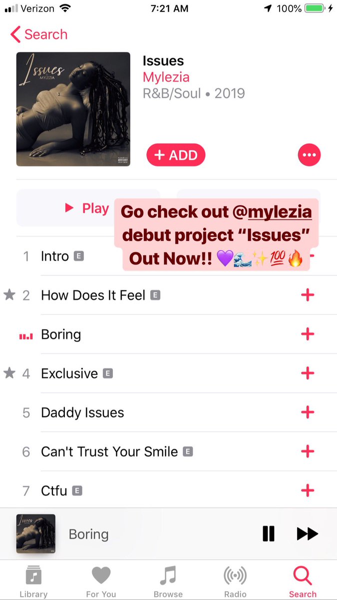 ZachyMorris's tweet photo. Go check out @Mylezia #IssuesEP out now everywhere ๐ฅโฅ๏ธโจ๐๐ฏ https://t.co/WcgZ4hWXBm