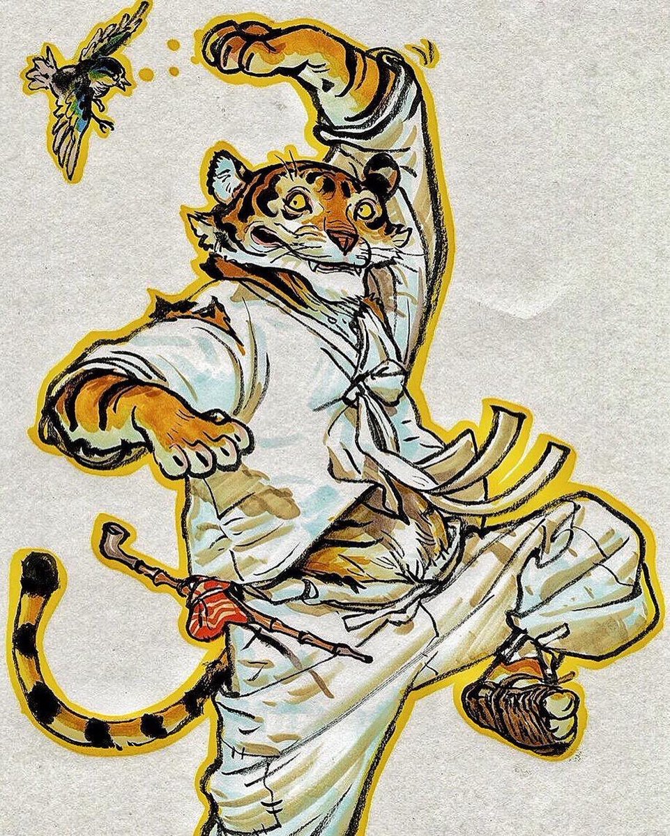 「Dancing Tiger ? https//t.co/KNxUrPdKGX」Kim Jung Gi USのイラスト