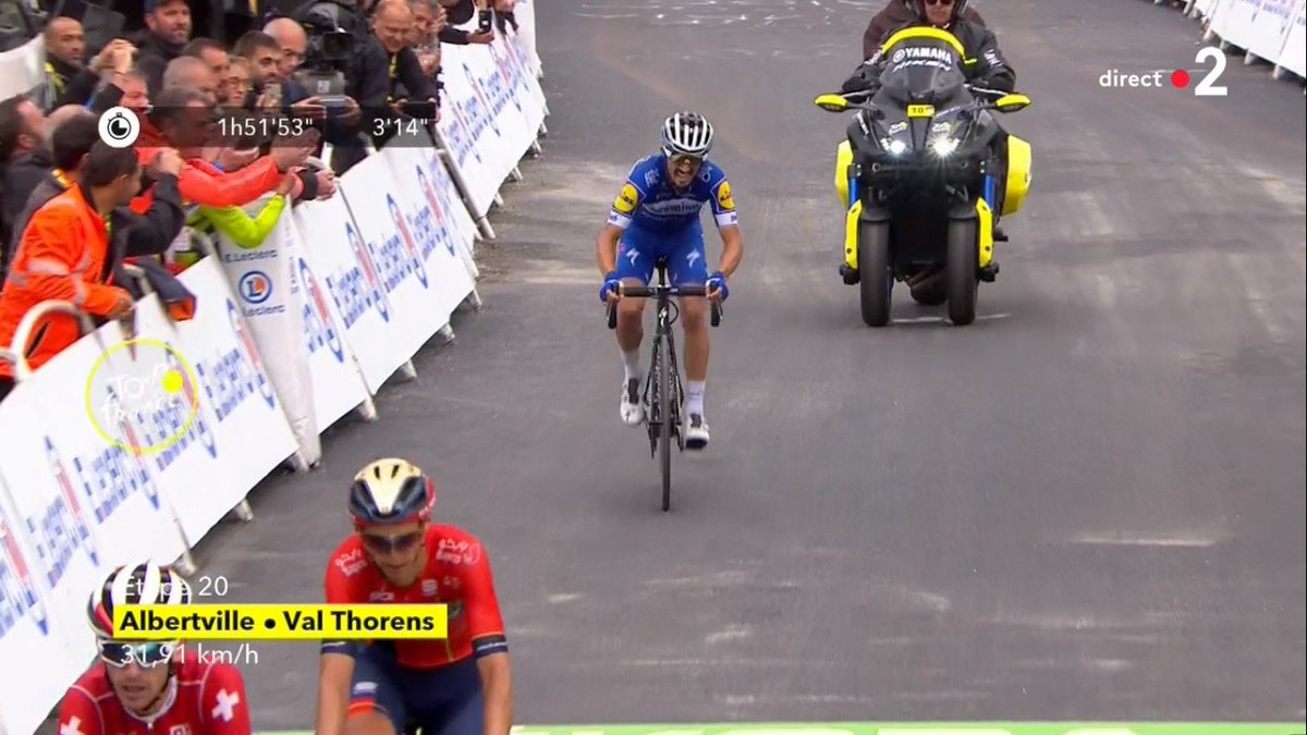 LeGruppetto's tweet photo. JULIAN ALAPHILIPPE TERMINE 5E DU TOUR DE FRANCE 2019! 14 jours en jaune, deux victoires d'étape, merci pour tout l'artiste. #TDF2019 https://t.co/5UpgI5J8YF