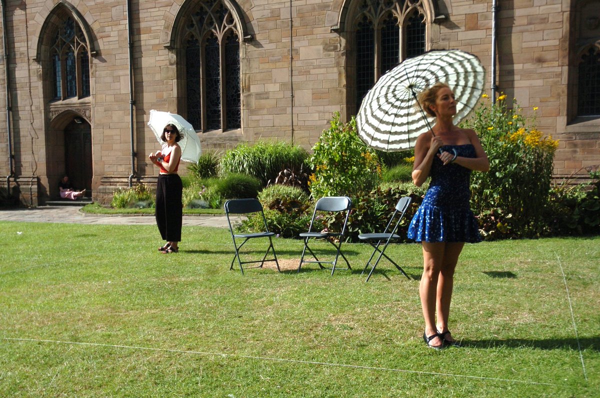 DaveThePapLpool's tweet photo. Attention. Heaven forbid if its still raining  later today, the  St nicks Church Garden play  will be inside, Oscar wild, importance of being Ernest,  so bring a brolly and picnic.   @SuzanneCollins1 @LynneFitz2009 #OscarWilde  #stnickschurch  #Liverpool #suzannecollins #pride https://t.co/ewr7OWQOxI