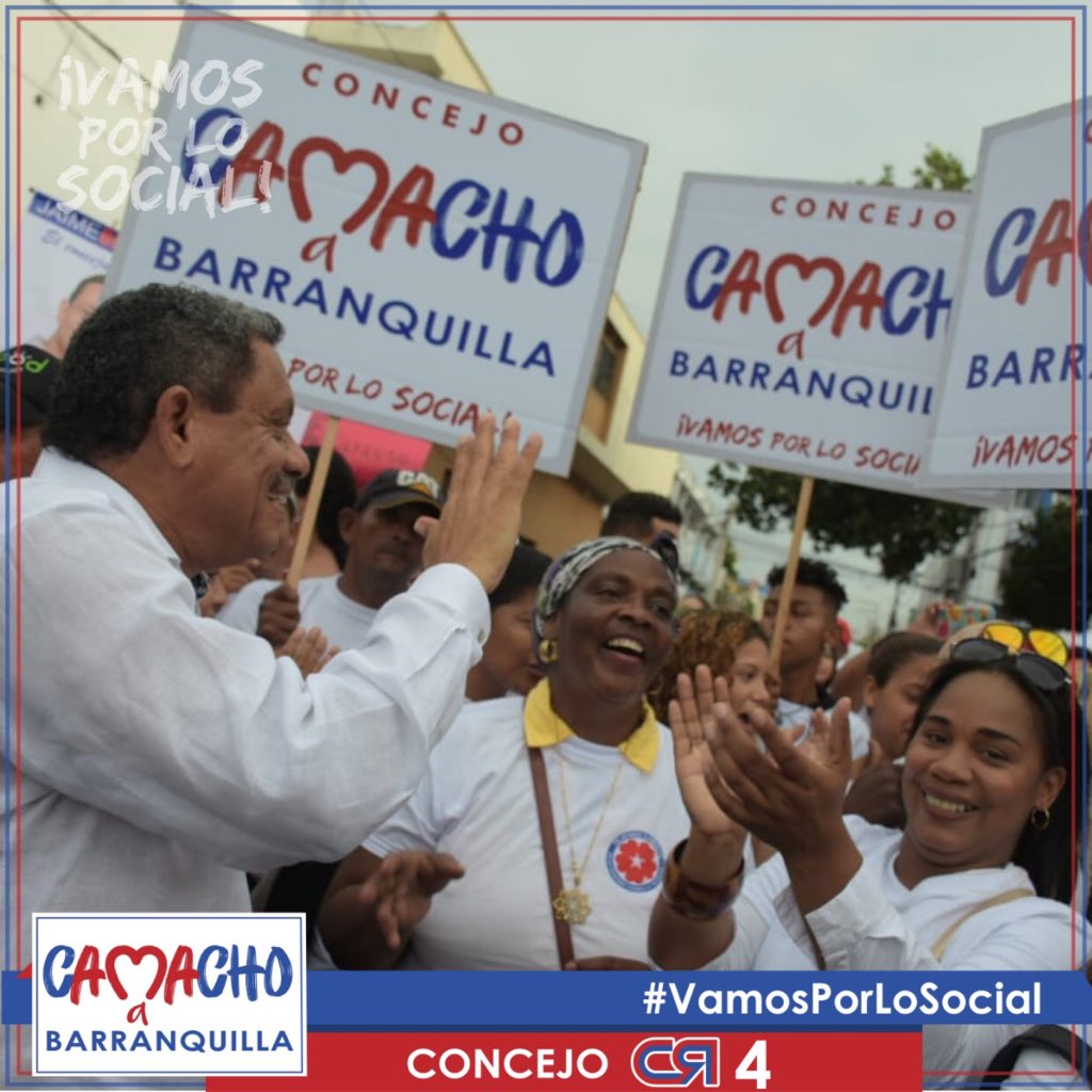josecamacho01's tweet photo. ¡Sonrisas que me impulsan a seguir trabajando por Barranquilla! 🔴¡¡Gracias por tanto cariño!!🔵
#ConcejoCR4 #CR4 #CR4 ¡#VamosPorLoSocial! https://t.co/F82BAb8THv