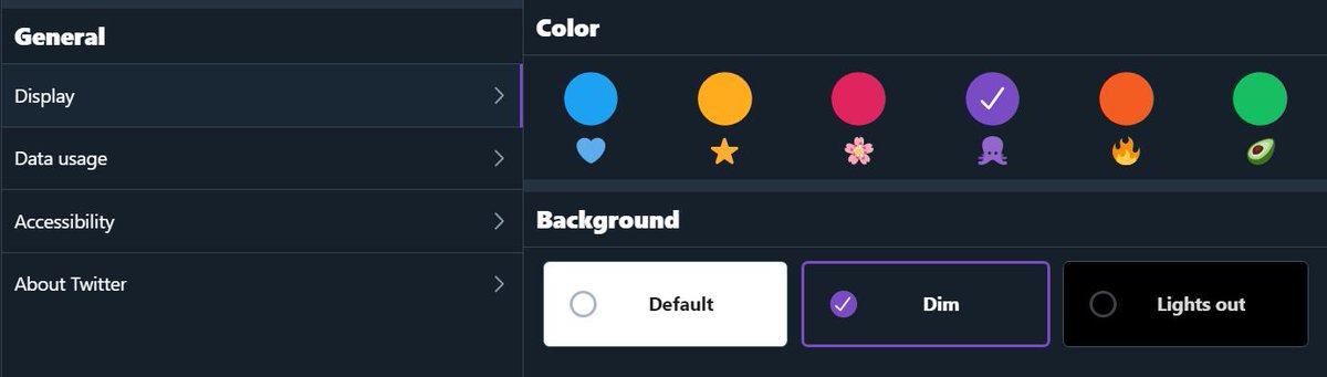 @hourglas776 it actually has a dim and a dark mode! unless u didn't get the updated twitter yet