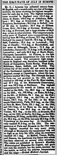 Harry_Hardrada's tweet photo. July 1881 - Temperatures hit 38.3C in North Hampshire, 37.7C in Salisbury down the road and 36.1C in Greenwich. It also appears to have been hot on the continent and over in the States. @bbcweather https://t.co/sa2IKaB2Q0