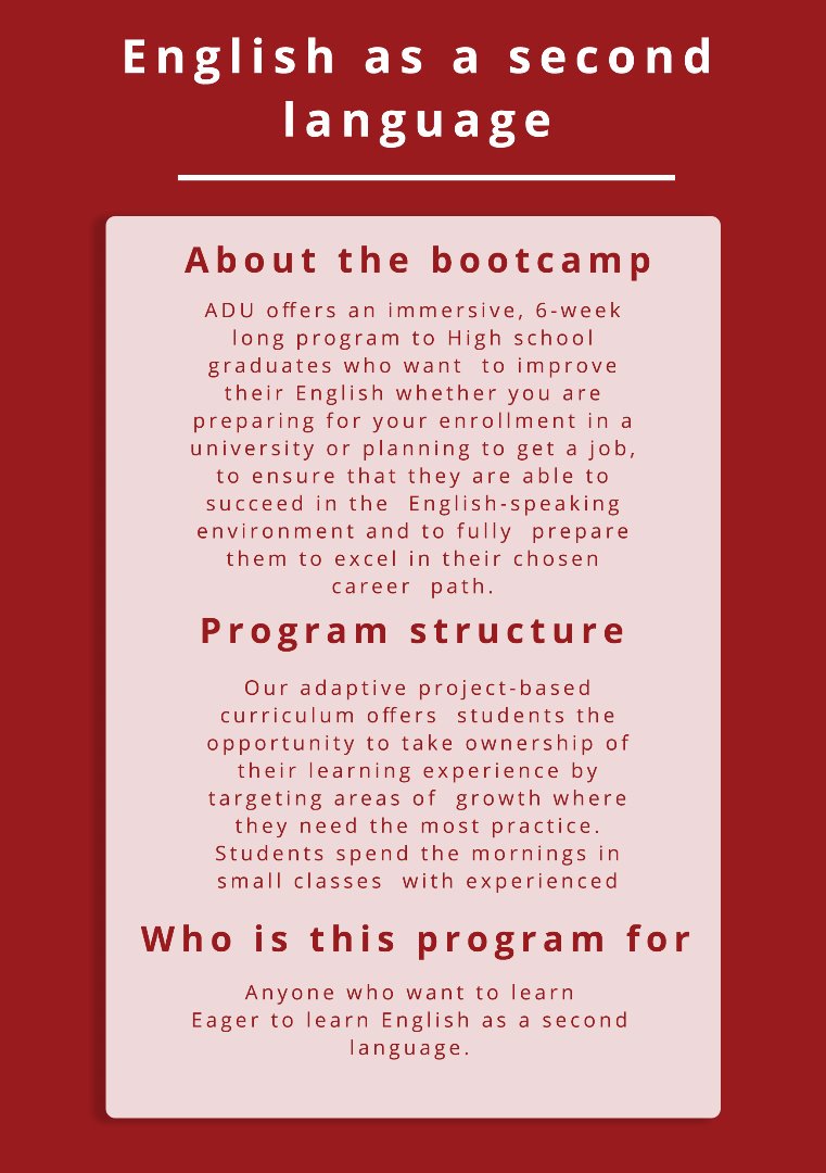 This English Progam is made for you, for all who want to Learn and Speak English quickly and correctly.
#EnglishIntensiveMonth
#ILIMI
#ADU