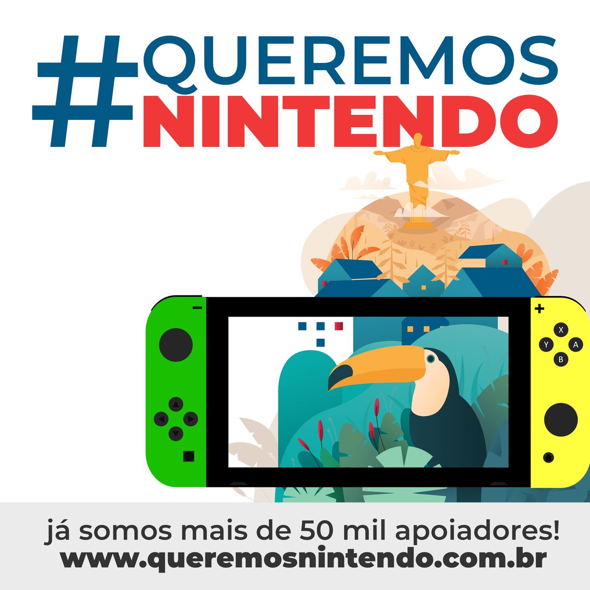 switchlifebr's tweet photo. @jairbolsonaro Presidente, a comunidade gamer precisa disso! E tbm #QueremosNintendo no Brasil! Já são mais de 50 mil pessoas assinando a petição! Ajuda a gente! https://t.co/XlpRlDu9Gy @BRKsEDU https://t.co/Mqtt6cf0v7