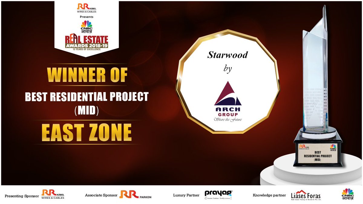 CNBCAWAAZREA's tweet photo. @SrijanRealty & #ArchGroup wins the “Best Residential Project - Mid Category” at RR Kabel presents the 13th CNBC-AWAAZ Real Estate Awards in the East Zone.
@CNBC_Awaaz @_RRGlobal #REA #REAEastZone #RealEstateAwards https://t.co/9pGdWNqtv5