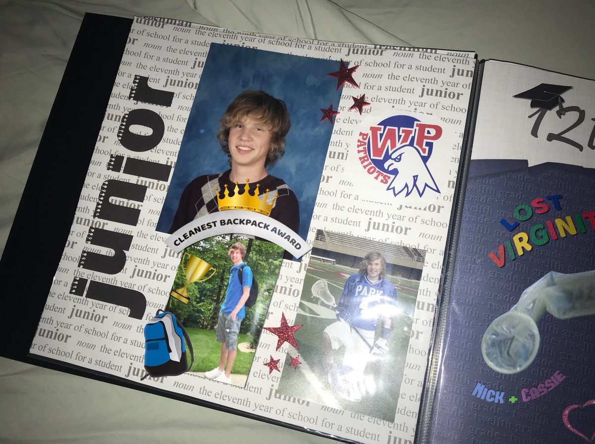 nickturani's tweet photo. I won “Cleanest Backpack” my junior year of high school and my mom was proud enough to scrapbook it... https://t.co/n2ZSwT5dyw