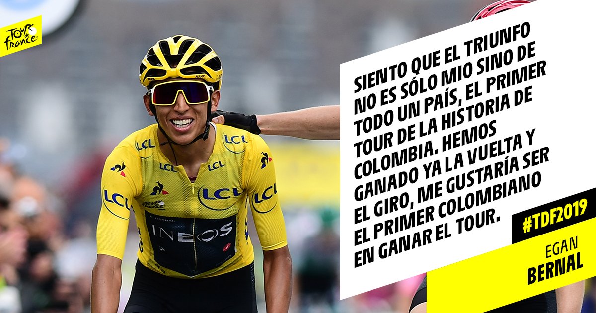 letour_col's tweet photo. 🇨🇴 🎙️Egan Bernal

#TDF2019 https://t.co/Q4r88RF3oo
