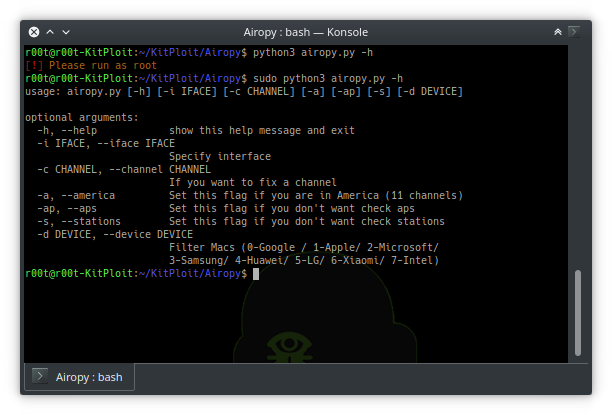 Chahali's tweet photo. Airopy - Get Clients And Access Points https://t.co/AQidQwhF6l #Airodump #Airopy #Jamming #Linux #Packet #Wireless https://t.co/RkSJ5HZWzx