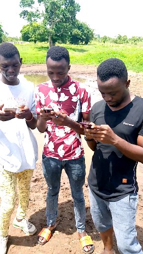 Taking data from the field at Larabanga!