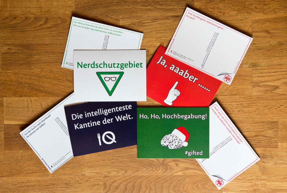 Mensa_Germany's tweet photo. Mensa goes #postcards 😎 #mensasociety #highiq #intelligencehavingfun https://t.co/hpXbeAFVUj
