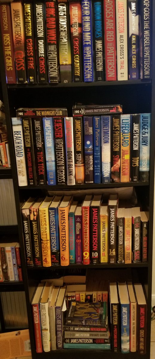 RunWanderer's tweet photo. Think I can beat that stack. #notastalker #justenjoygoodbooks #jamespattersonfan #alexcross #womensmurderclub #imareader https://t.co/guCfwdqZCE