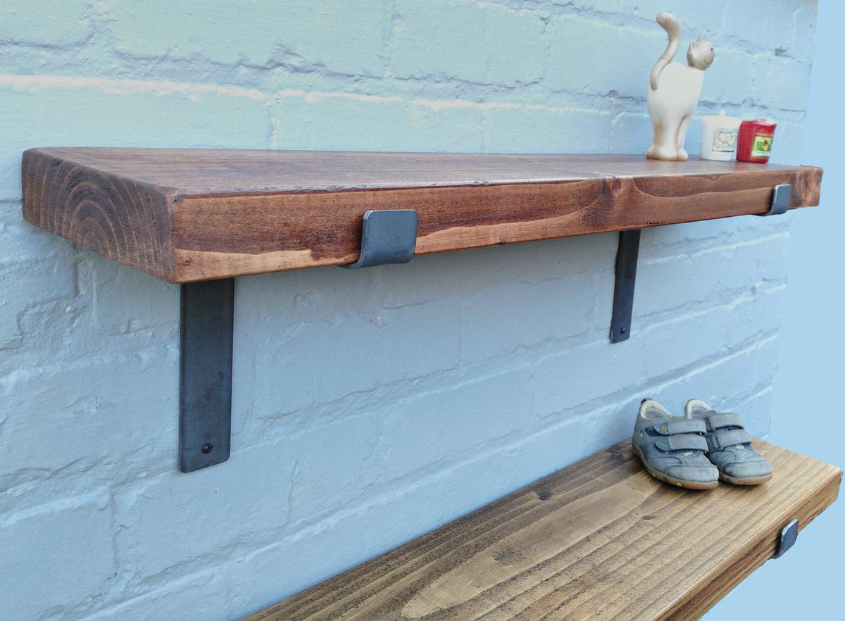 Thanks for the kind words! ★★★★★ 'Beautiful, rustic shelf and brackets.. Very happy!' Sophie S. etsy.me/2YmiCwd #etsy #furniture #storage #brown #wood #shelf #shelving #shelves #rusticshelf #rusticshelving
