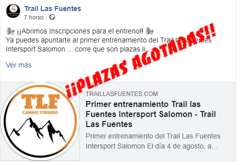TrailLasFuentes's tweet photo. 💯 ¡¡Nos vemos el Domingo 4 a las 9:00!! 💯  

Gracias una vez mas por confiar en el Trail Las Fuentes 💪 https://t.co/2TS4xZ5M73