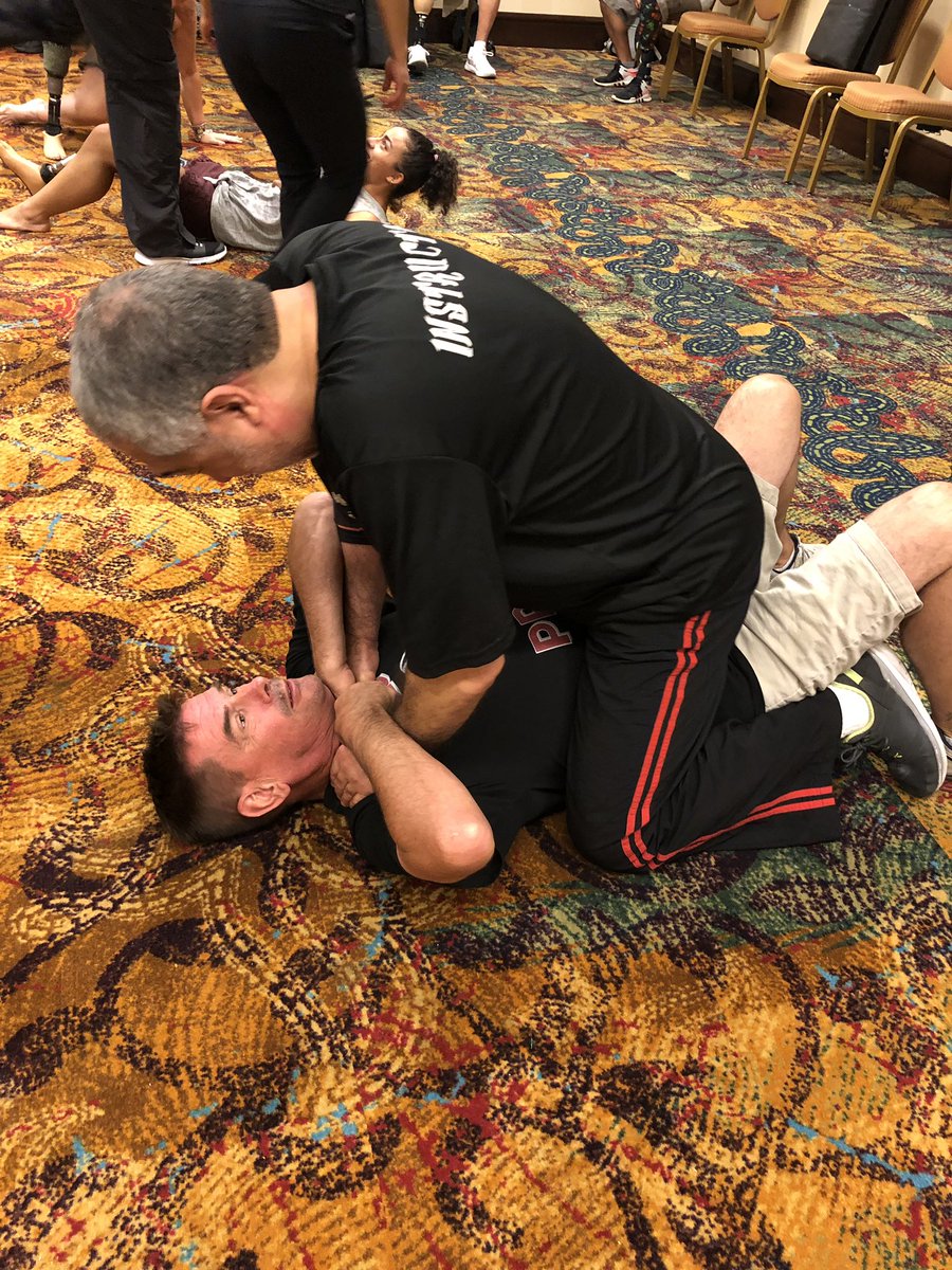 Greg and I went to Krav Maga and learned some cool self defense. #ACNC2019 #PeoplePurposePassion #Lifewithoutlimitations