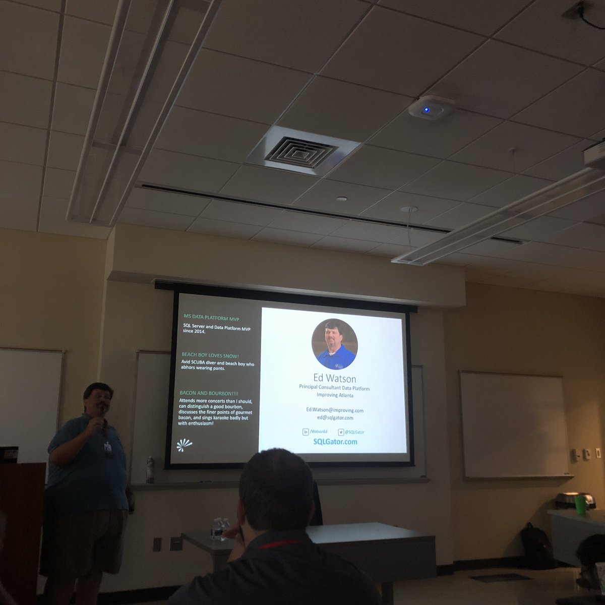 thepeterdoyle's tweet image. Guess who’s breaking it down about thinking about #psychology and the user experience BEFORE writing reports. Great stuff. @SQLGator || #SqlSatbham #sqlsat #powerbi #sqlsaturday