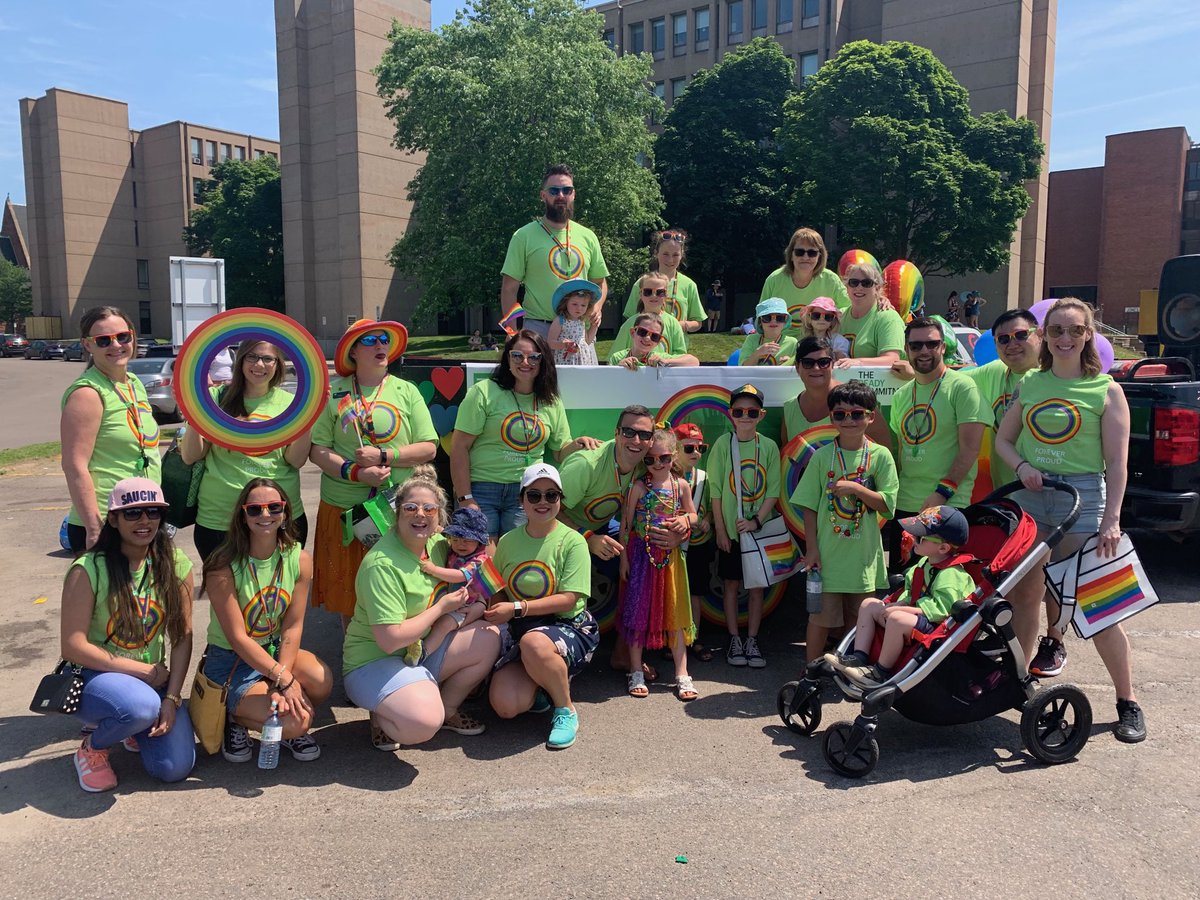 MuirChris_TD's tweet photo. TD Crew Ready to Rock in PEI!!!  💙💜🏳️‍🌈💚🧡#foreverproud #pride365 #PEIpride25 @JennAuld @LikelyJeff @Floyd_D_Michael @Dannywang1988 @ChristinaFrizz4 @meaghanblyth @PridePEI https://t.co/P6t8jxuK9y