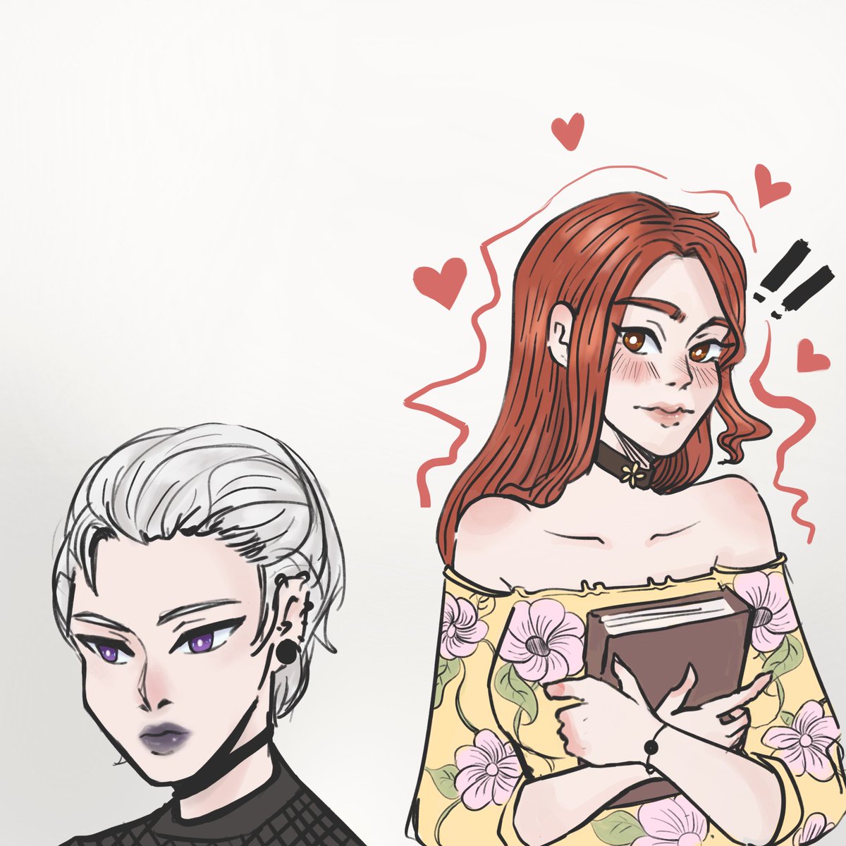 When that hot goth girl passes by you — #leagueoflesbians #leagueoflegends —I just love Leona and Diana so much 😭
