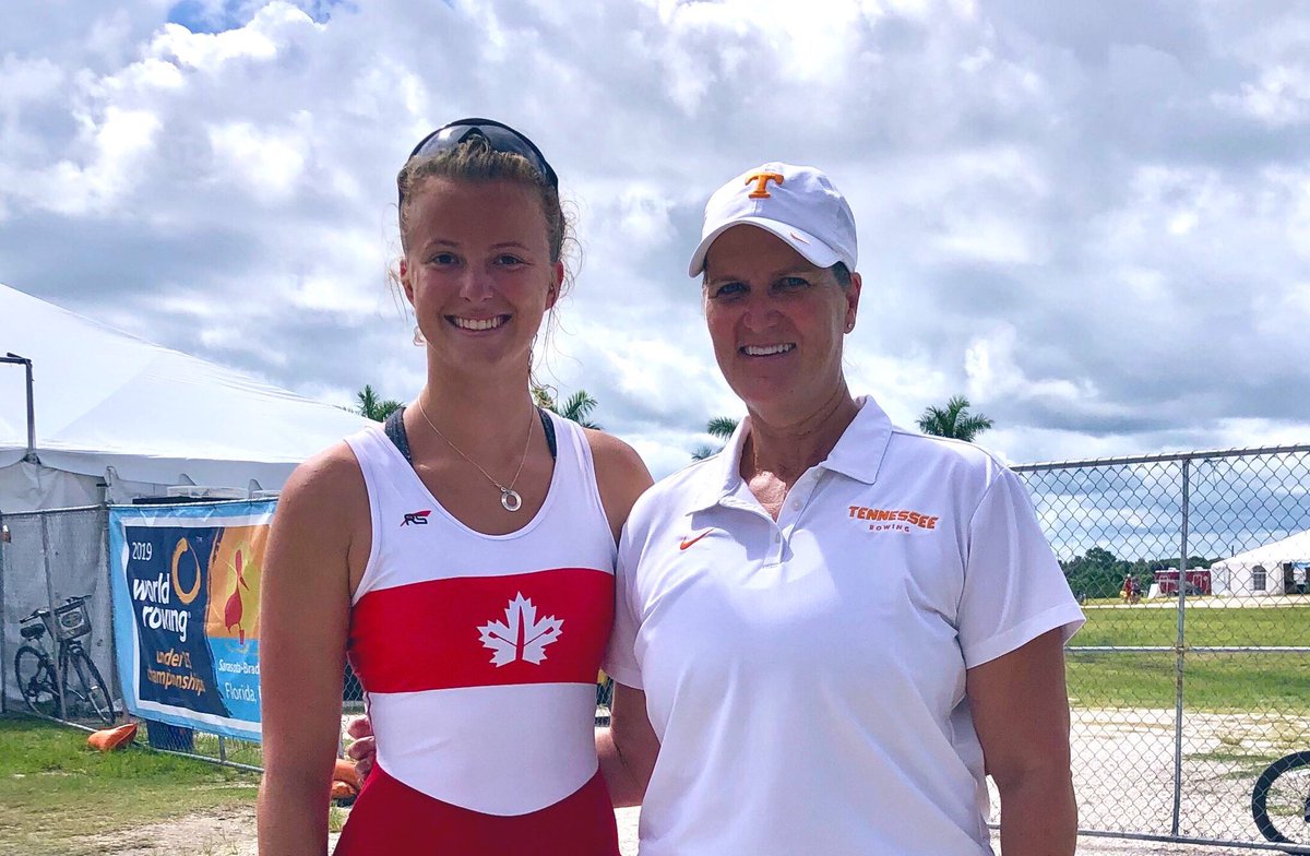 Vol_Rowing's tweet image. Proud of @BrennaRand representing her country and Tennessee on the world stage! 🇨🇦🍊 Canada took fourth in the Women’s Coxed Four final 💪#WRU23Champs