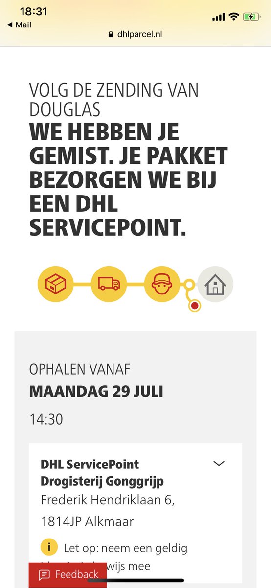 MaaiQue's tweet photo. @DHLNL GRAPJE ZEKER? Ik zit de hele dag al thuis omdat jullie een tijdvak van 4!! uur hebben. En dan krijg ik dit?! Natuurlijk zijn jullie nu ook niet bereikbaar. Ik wil hier een officiele klacht over indienen, deze bezorger had duidelijk geen zin zijn rondje goed te doen. https://t.co/tBBQOt5fMK