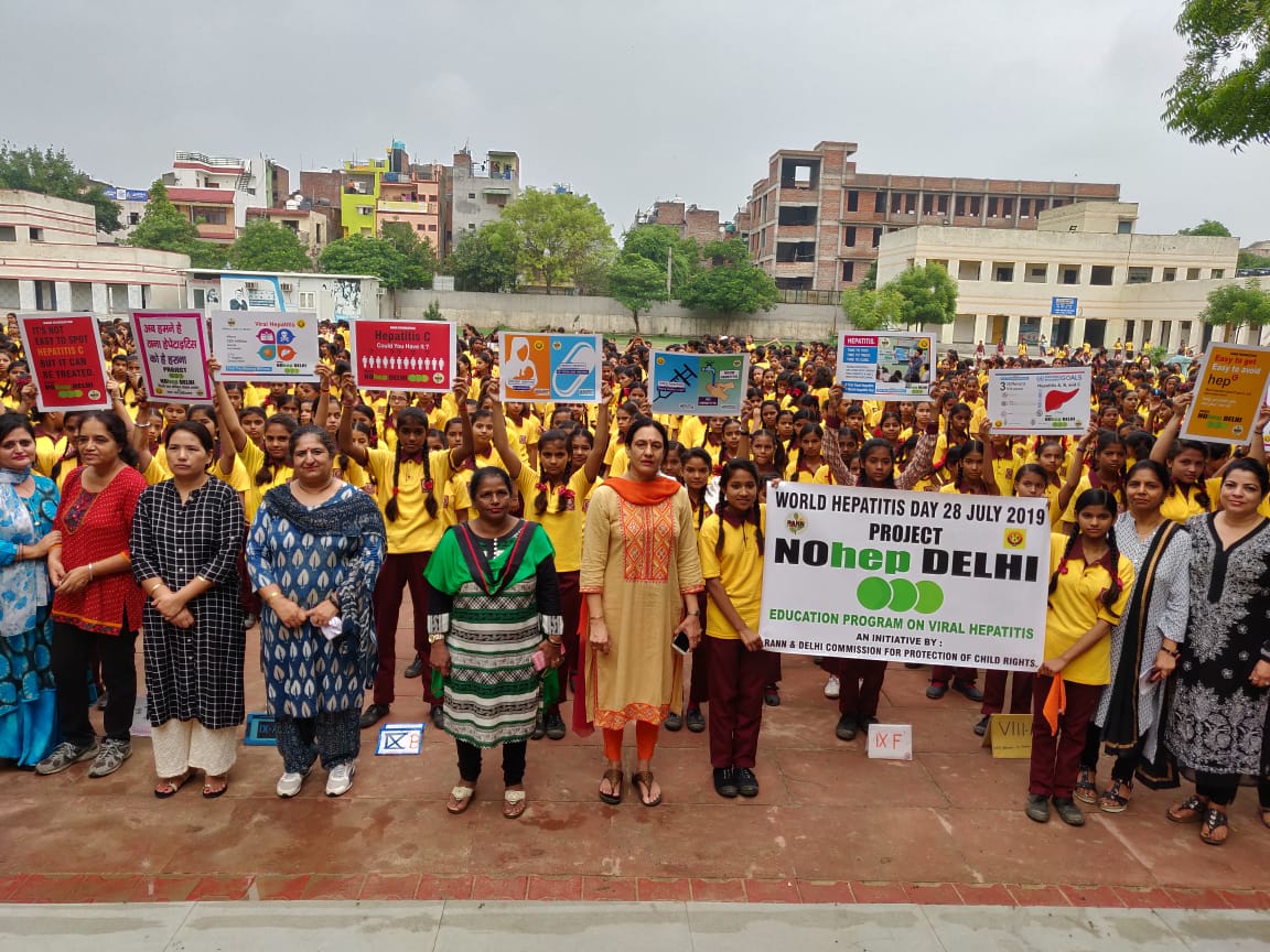 RannFoundation's tweet photo. Project #NOhepDelhi  #worldhepatitisday2019,16000+ Students 800+Teachers in 10 Govt Schools attended mega awareness program on Viral Hepatitis in New Delhi. We are committed to eliminate viral hepatitis in India @FINDdx @NO_hep @Hep_Alliance @roopsvimal @MoHFW_INDIA @drsarinilbs https://t.co/SxBpBTHaYW