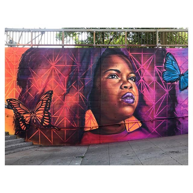 Portrait of @daniellepondermusic at Martin Luther King Park. Detail from a larger collaboration titled “This is Triumphant music” with @bwilliamsart and  <a href="/mrprvrt/">daamn</a> (final pics to come) in partnership with @walltherapyny, @rocpaintdivision and @cityofroche… ift.tt/2SHk2QK