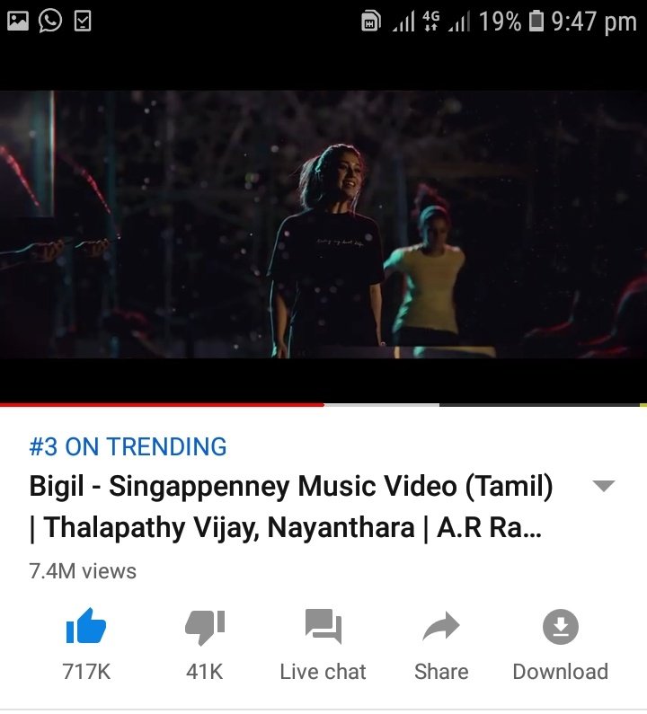 stephanmass's tweet photo. சாங்க் வந்து நாளு நாள் ஆச்சு, கொஞ்சநேரத்துக்கு முன்னாடிதான் #No2_Trending ல இருந்து #No3_Trending க்கு வந்துருக்கு ! #7_4MViews #717KLikes 🔥😍
அங்க சாங்க் வந்துருக்கு, #7MViews ம் வந்துருக்கு ஆனா #Trending ல வரல ! ம்ம்ம் 🤔
#SingappenneyFastest700KLikes #AgalaatheyHits6MViews https://t.co/jOE3LkjQhP