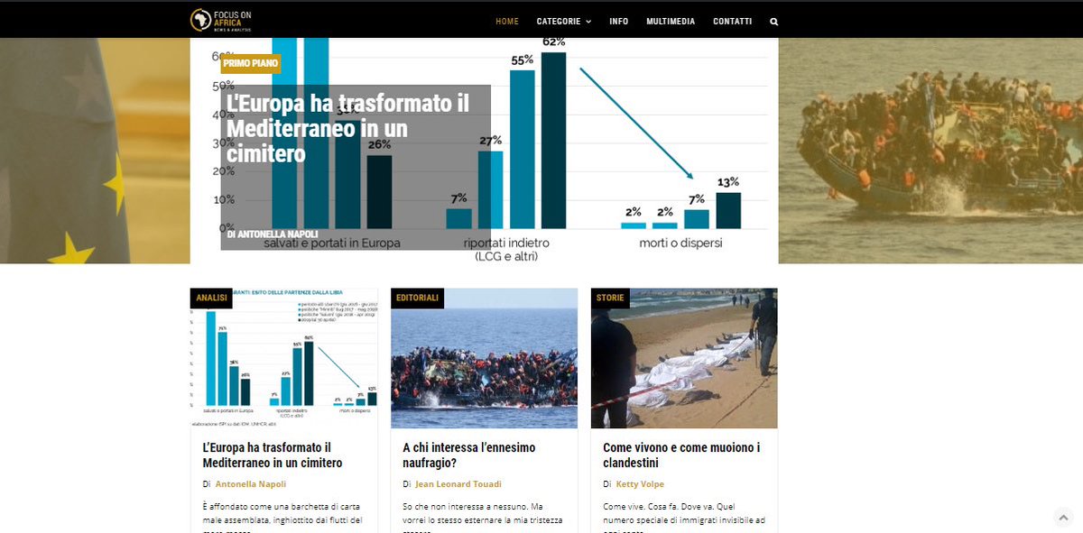 Una delle soddisfazioni di essere direttori, andare contro tendenza e mentre si scatenava delirio politico - mediatico su nazionalità assassini del #carabiniere ucciso a Roma, pubblicare su <a href="/FocusonafricaIt/">Focus on Africa Magazine</a> un approfondimento sul più grave naufragio nel #Mediterraneo del 2019.